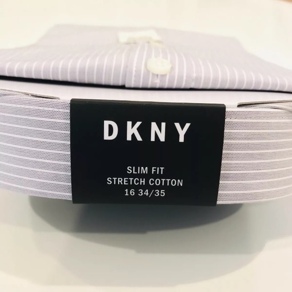 DKNY Men's Slim-Fit Stretch Stripe Dress Shirt - Picture 6 of 6